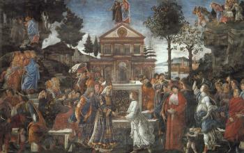 Sandro Botticelli : Temptation of Christ